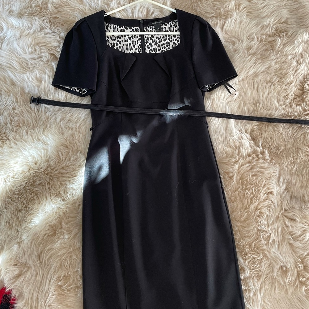 White House black market black square neck dress